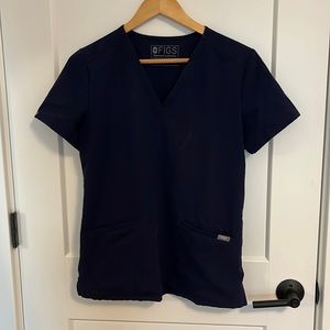Figs Casma Scrub Top Navy